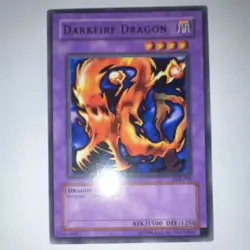 Konami Yu-Gi-Oh! Darkfire Dragon LOB-EN019 Fusion Rare English Unlimited - Image 1