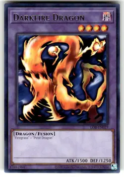 Yugioh! Darkfire Dragon - LOB-EN019 - Rare - Unlimited 25th Anniversary Edition - Image 1