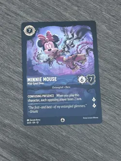 Disney Lorcana TCG Minnie Mouse - Wild-Eyed Diver 12/31 Promo Deep Trouble - Image 1