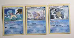 2012 Pokemon TCG Card Lot Squirtle 29/149 Wartortle 30/149 Blastoise 31/149 NM/M - Image 1