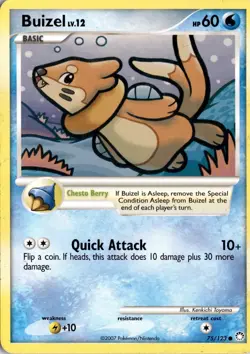 Buizel 75/123 Mysterious Treasures Pokemon Card TCG - Image 1