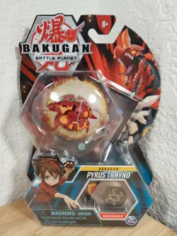 Bakugan Battle Planet - PYRUS TRHYNO - w/ 2 BakuCores & Card Spin Master - Image 1