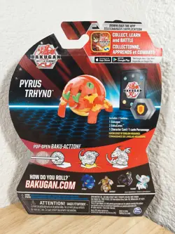 Bakugan Battle Planet - PYRUS TRHYNO - w/ 2 BakuCores & Card Spin Master - Image 2