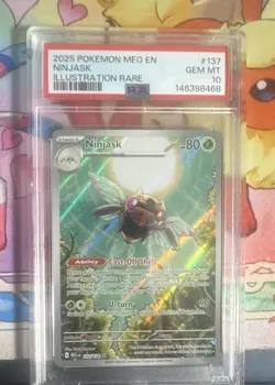 Ninjask 137/132 Mega Evolution Illustration Rare PSA 10 Pokemon Card IR - Image 1