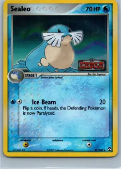 Pokemon Card - Sealeo Power Keepers 37/108 Uncommon Reverse Holo Stamped - Image 1