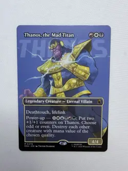 Thanos, the Mad Titan 0376 (Borderless) Mythic MTG Marvel Super Heroes M/NM - Image 1