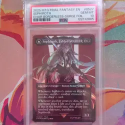 MTG Final Fantasy PSA 10 Sephiroth, Fabled SOLDIER #0527 Borderless SurgeFoil EN - Image 1