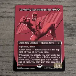 Daredevil, Man Without Fear Borderless Marvel Super Heroes Magic Mtg NM 0372 - Image 1