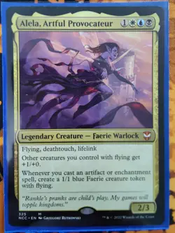 MTG Commander (EDH) - Alela, Artful Provocateur - Artifact/Go-Wide Fairy Sleeved - Image 1