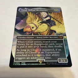 CLOUD, MIDGAR MERCENARY ( BORDERLESS ) ( CHOCOBO TRACK FOIL ) - MEIMARU NM/M - Image 1