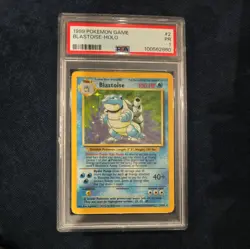 1999 POKEMON BASE SET UNLIMITED #2 BLASTOISE-HOLO PSA 1 - Image 2