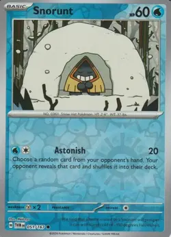 SNORUNT - REVERSE HOLO - TWILIGHT MASQUERADE - POKEMON TCG - 051/167 - Image 1