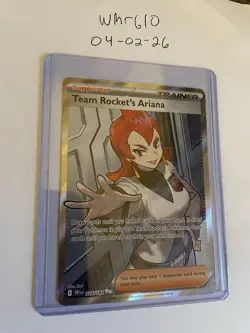 Pokemon TCG Team Rocket's Ariana Full Art Ultra Rare Holo Sv10 224/182 - Image 1