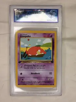 2000 Pokemon Team Rocket - 1st Edition Slowpoke 67/82 CGC NMT 7 - Image 1