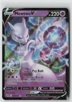 Mewtwo V Holo Ultra Rare Pokemon GO 030/078 NM - Image 1