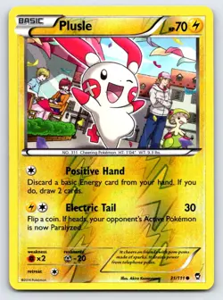 Plusle 31/111 Common Furious Fists Pokemon Reverse Holo Lightly Played - Image 1