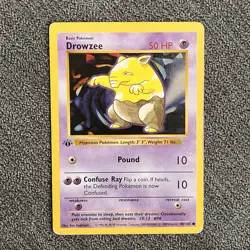1st Edition Shadowless Drowzee 49/102 MP - Base Set - Vintage WOTC Pokemon TCG - Image 1