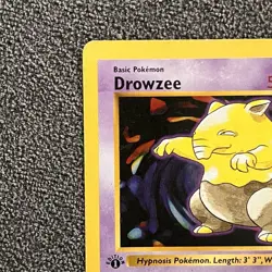 1st Edition Shadowless Drowzee 49/102 MP - Base Set - Vintage WOTC Pokemon TCG - Image 3