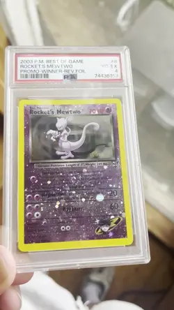 Pokemon Rocket's Mewtwo #008/009 Best of Winner Reverse Holo Promo PSA Graded - Image 2