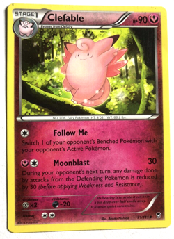 Clefable 71/111 XY XY Furious Fists Pokemon Regular Uncommon LIGHTLY PLAYED LP - Image 1