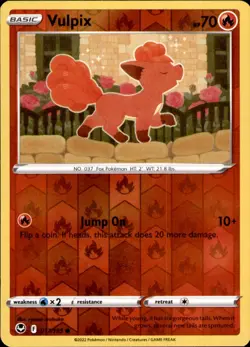 Vulpix 017/195 Reverse Holo C Pokemon Silver Tempest - Image 1