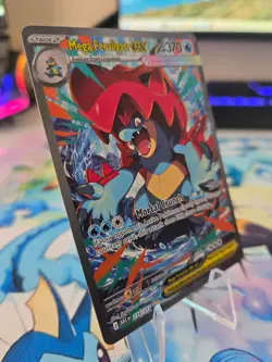 Pokemon Mega Feraligatr EX 274/217 Ascended Heroes Illustration Rare Art Holo - Image 3