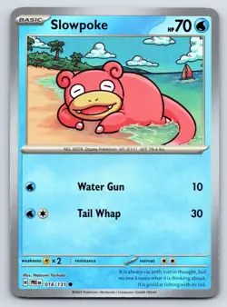 Slowpoke (Master Ball Pattern) Common Pokemon SV: Prismatic Evolutions 018/131 N - Image 1