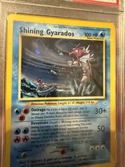 Pokemon TCG Shining Gyarados Holo Neo Revelation Card 65/64 PSA 9 - Image 3