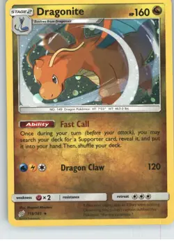 Dragonite 119/181 Holo Rare Team Up Pokemon Near Mint - Image 1