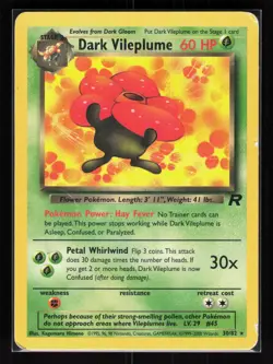Dark Vileplume (30) Unlimited Rare Pokemon Team Rocket 30/82 HP - Image 1