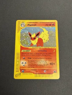 2003 Pokemon Skyridge Flareon Holo Foil H7/H32 WOTC E-Reader Series MN - Image 1