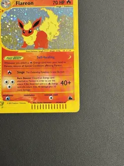 2003 Pokemon Skyridge Flareon Holo Foil H7/H32 WOTC E-Reader Series MN - Image 3