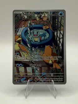 Squirtle - 148/142 Stellar Crown Illustration Rare Pokemon NM - Image 1