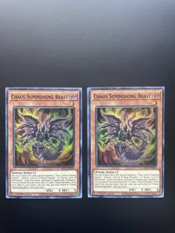 Yugioh Chaos Summoning Beast MP21-EN250 1st Edition Super Rare NM/LP X2 - Image 1