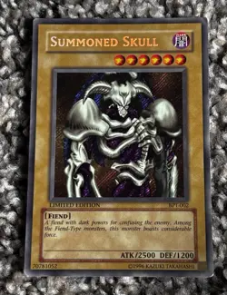Konami Yu-Gi-Oh! TCG Summoned Skull BPT-002 2002 Tin Secret Rare Holo - Image 1