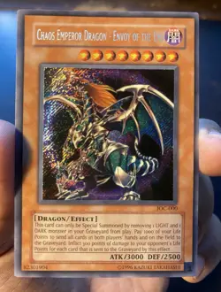 Yugioh NM Chaos Emperor Dragon - Envoy of the End IOC-000 Secret Rare Holo - Image 1