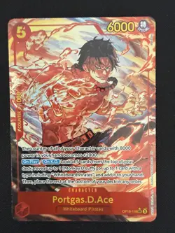 One Piece OP16-118 Portgas.D.Ace Secret Rare Alt Art - Image 1