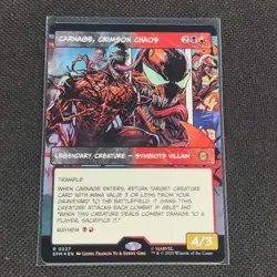 Carnage, Crimson Chaos - 0227 - Borderless - R - Foil - Spider-Man - MTG - NM/M - Image 1