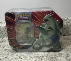Pokemon TCG Tyranitar V Strikers Factory New Sealed 5-Pack Tin (Evolving Skies) - Image 1