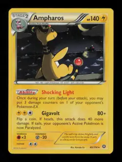 AMPHAROS RARE HOLO 40/114 MP POKEMON - Image 1
