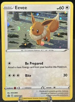 Pokemon TCG - Eevee SWSH190 ✨ Cosmos Holo 🌀 SWIRL Black Star Promo 🔥 - Image 1