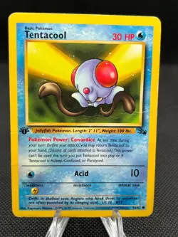 Pokemon TCG - Tentacool 56/62 | 1999 Fossil | 1st Edition Vintage - HP - Image 1