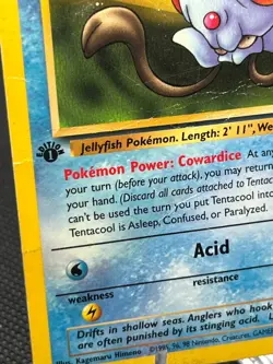 Pokemon TCG - Tentacool 56/62 | 1999 Fossil | 1st Edition Vintage - HP - Image 4