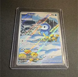 Pokemon Piplup 098/091 SV Paldean Fates Illustration Rare Holo English - Image 1