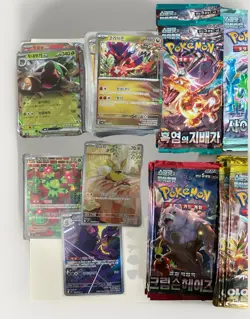 Large Pokemon TCG Pack Lot (KOREAN) 111 Sealed Packs & ~ 100 Singles R, RR, & AR - Image 2