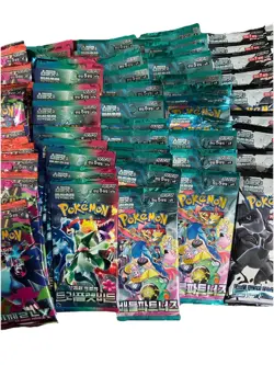 Large Pokemon TCG Pack Lot (KOREAN) 111 Sealed Packs & ~ 100 Singles R, RR, & AR - Image 5