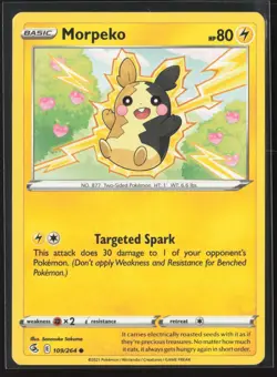 Morpeko 109/264 Common Fusion Strike Pokemon Lightly Played - Image 1