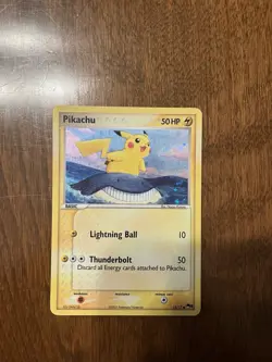 Pokemon Pikachu 12/17 POP Series 5 Holo Rare Wailord Artwork 2007 NM - Image 1