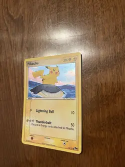Pokemon Pikachu 12/17 POP Series 5 Holo Rare Wailord Artwork 2007 NM - Image 3
