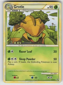 Grotle 31/95 Uncommon HGSS Unleashed Pokemon Damaged - Image 1